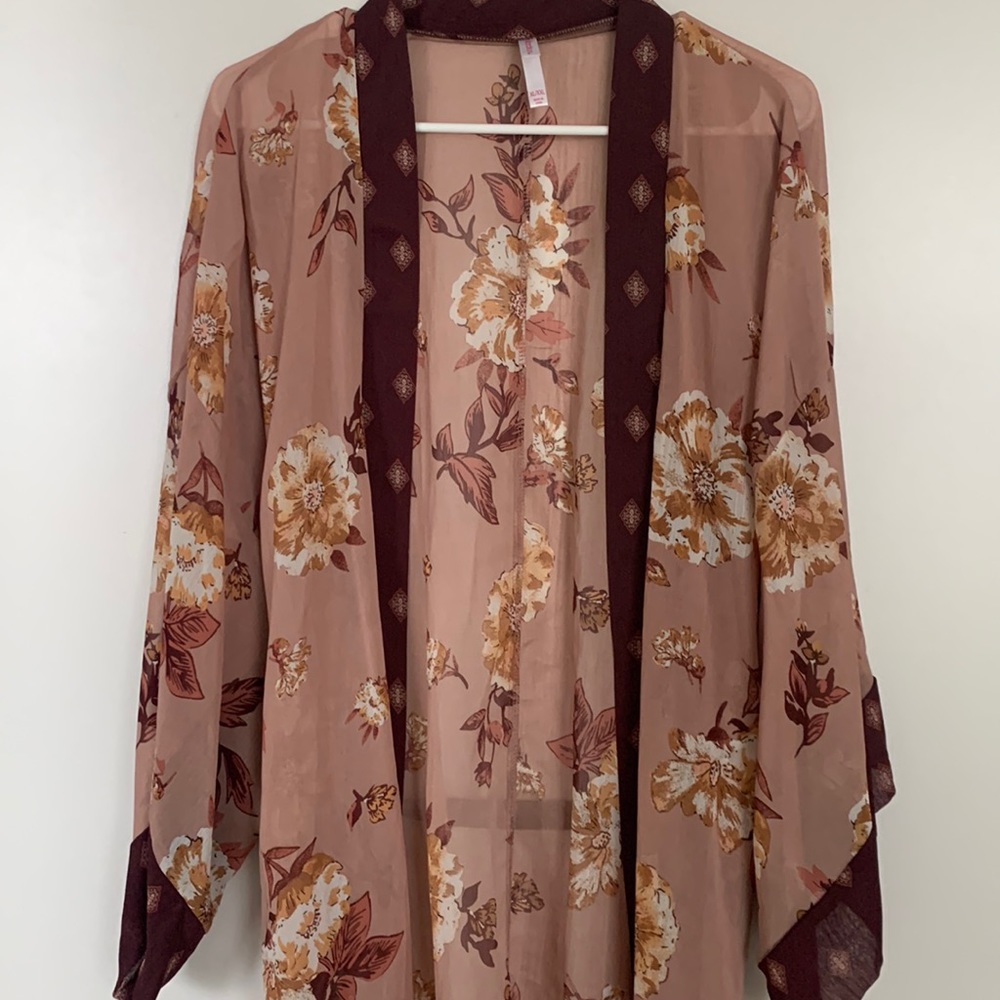 Blush colored, Sheer cardigan